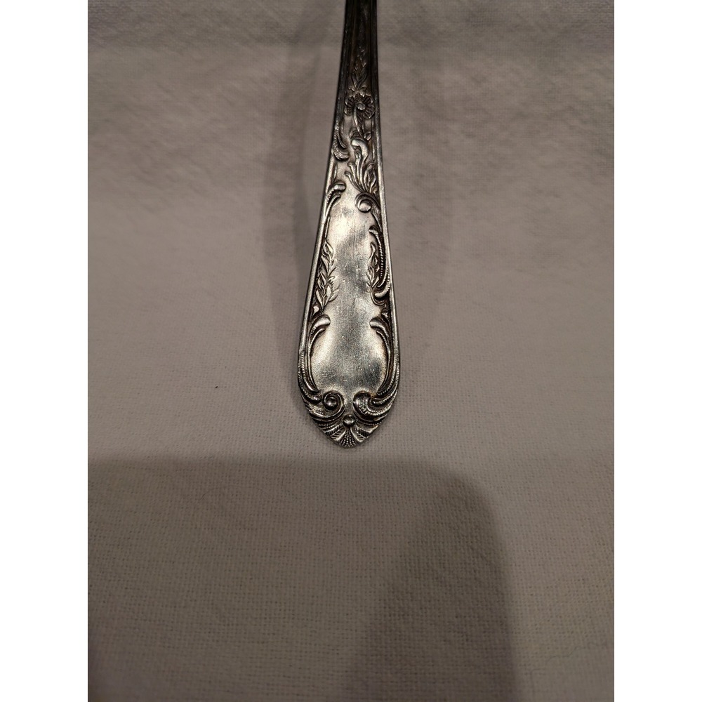 Amefa Holland Stainless Steel Teaspoon Ornate Floral Scroll Pattern Silver Tone - Picture 2 of 4